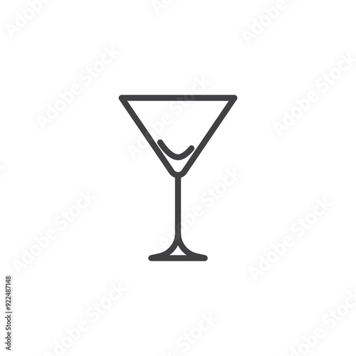 Cocktail Glass line icon