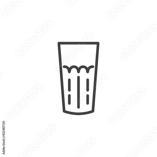 Highball Glass line icon