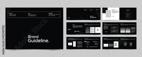 brand guideline landscape template for brand identity presentation guide layout 