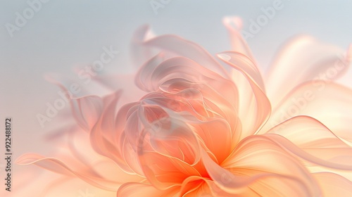  A pink flower with blurred center against a blue and white backdrop