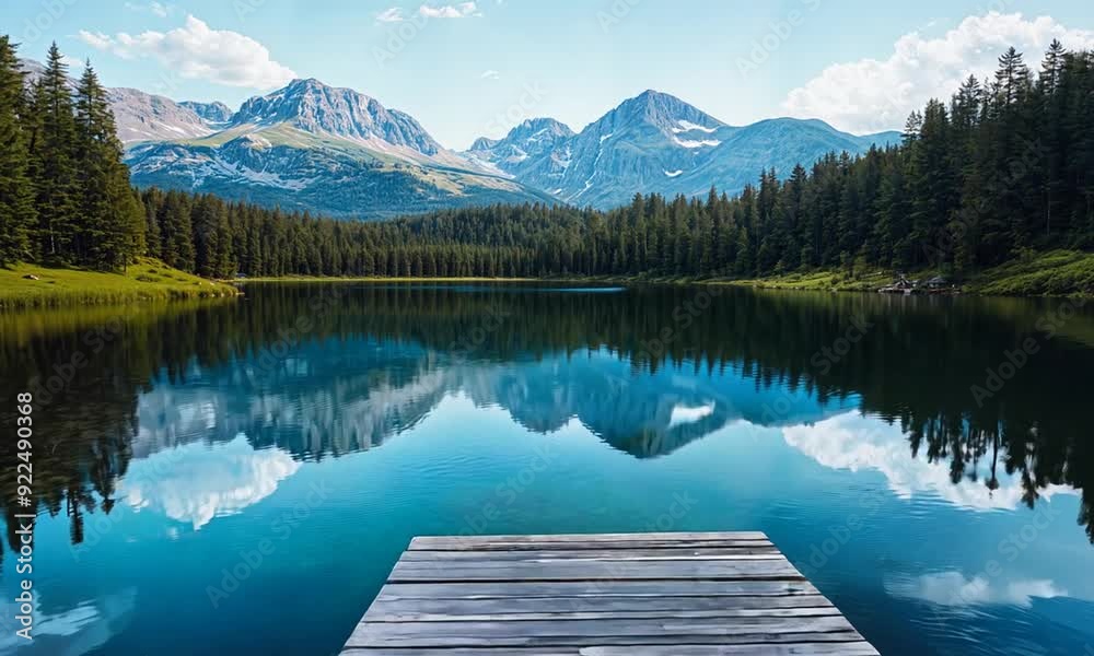 serene day at the lake reflective water scenery serene day at the lake reflective water scenery