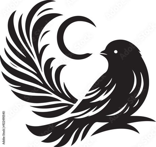 Bird silhouette vector t shirt design