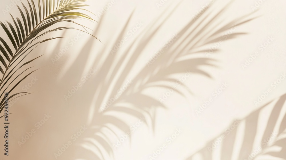 Obraz premium Elegant Palm Shadows on Wall