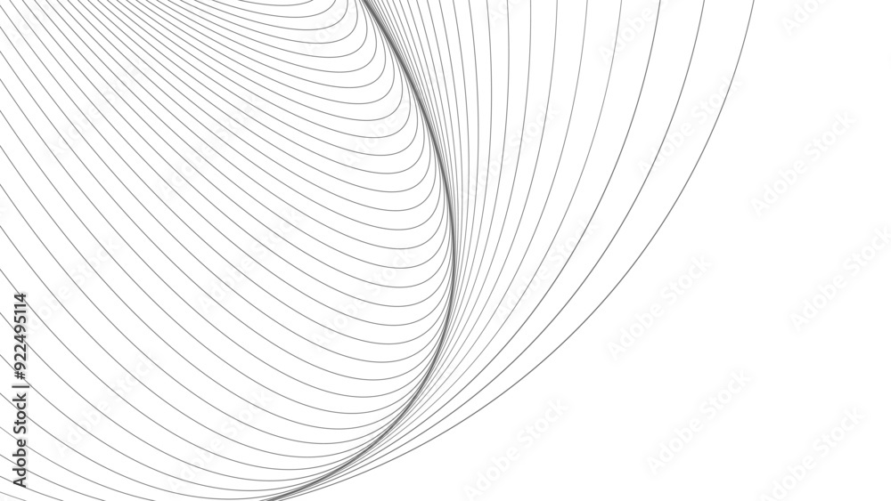 Fototapeta premium Simple thin line wavy pattern, minimalist abstract geometric background for poster, cover, business card design