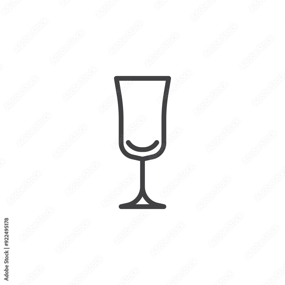 Cordial Glass line icon Cordial Glass line icon
