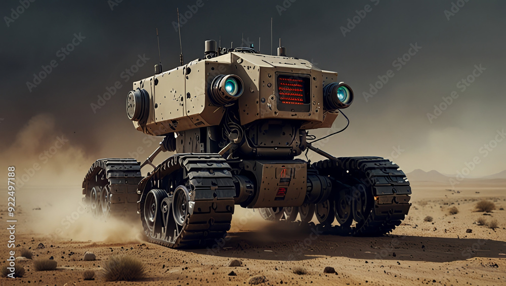 Fototapeta premium illustration of advanced combat robot