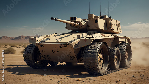 illustration of advanced combat robot
