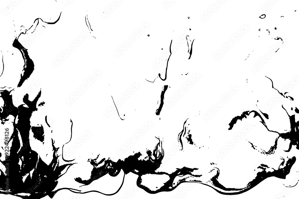Naklejka premium Distressed Black and White Grunge Texture Overlay