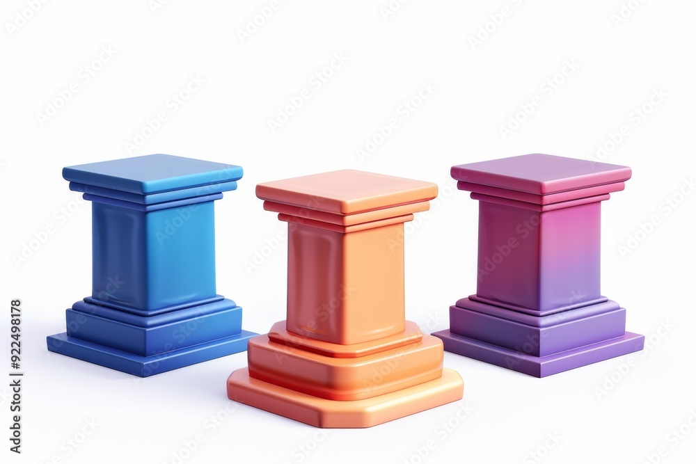 Speech stand icon, podium and microphone in conference room, speaker tribune, lecture stand