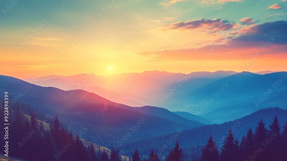 Serene Mountain Sunrise