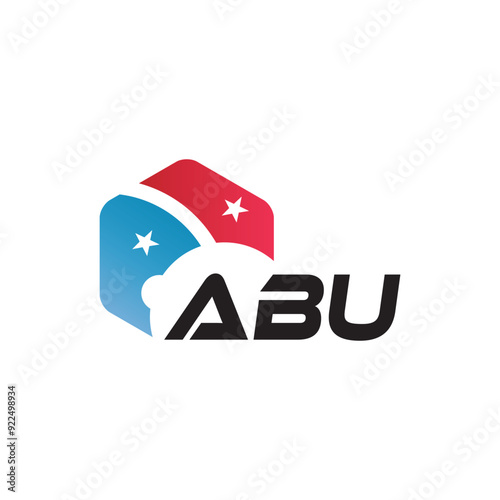 ABU letter logo design on white background. Creative  modern ABU letter logo design. Vector design.