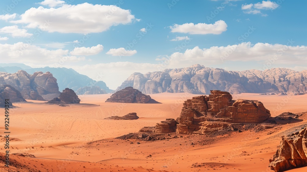 Naklejka premium Serene Desert Landscape