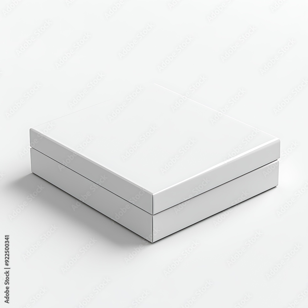 A plain white square box sits against a minimalist white background, Suitable for presentations, packaging design mockups, branding, and promotional materials, A plain white square box sits against a minimalist white background, Suitable for presentations, packaging design mockups, branding, and promotional materials,