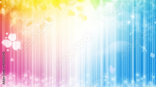 olorful Abstract Digital Art with Bright Vertical Lines and Soft Floral Accents, Featuring a Light and Airy Design, Perfect for Cheerful and Vibrant Backgrounds photo