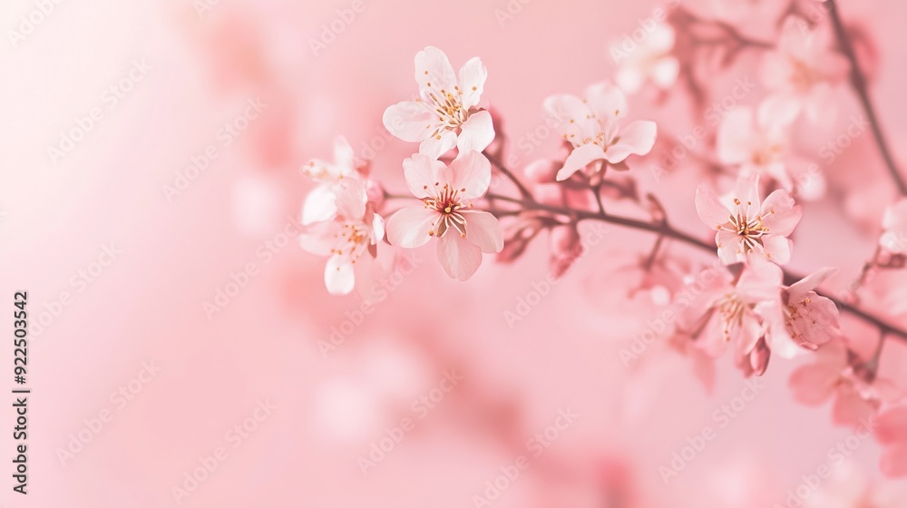 Obraz premium Soft Pink Blossoms on Branch