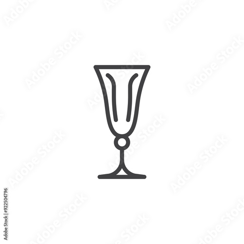 Flared Glass line icon