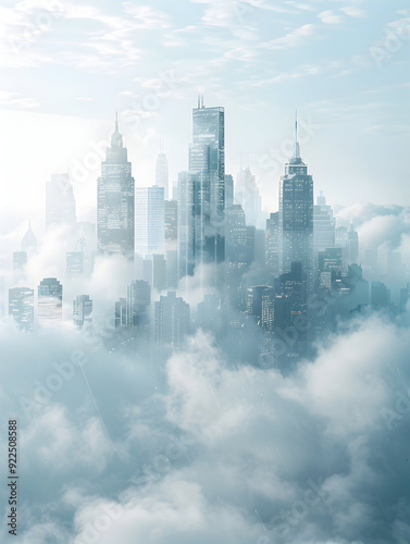 Urban Smog and Clear Skies 3D Flat Icon Concept Illustration Pollution Effects vs Untainted Environments on White Background