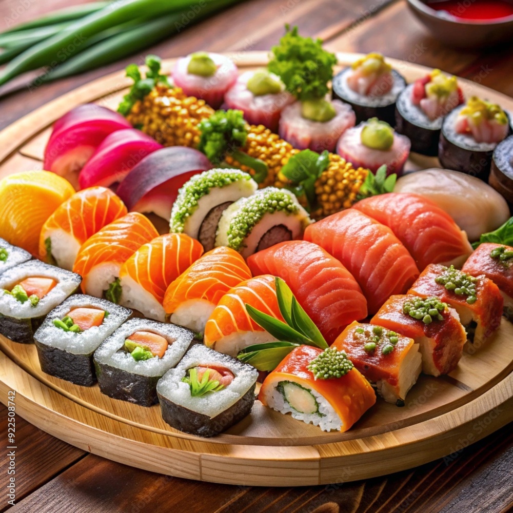 sushi on a plate sushi on a plate