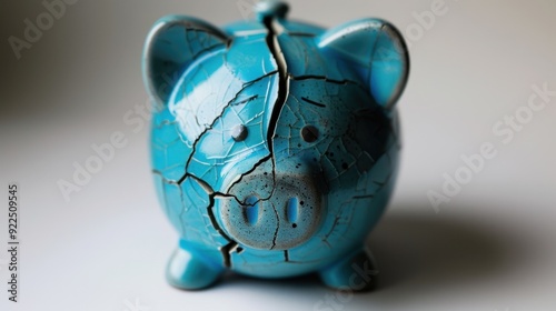 The Broken Blue Piggy Bank photo