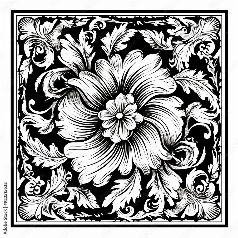 sketch vector illustration of black and white floral frame sketch vector illustration of black and white floral frame
