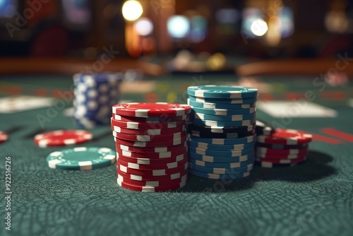 ai generative casino chips on the gambling table