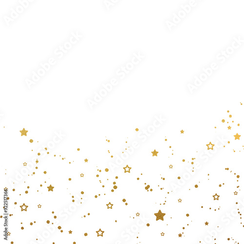 Gold Confetti And Stars Border
