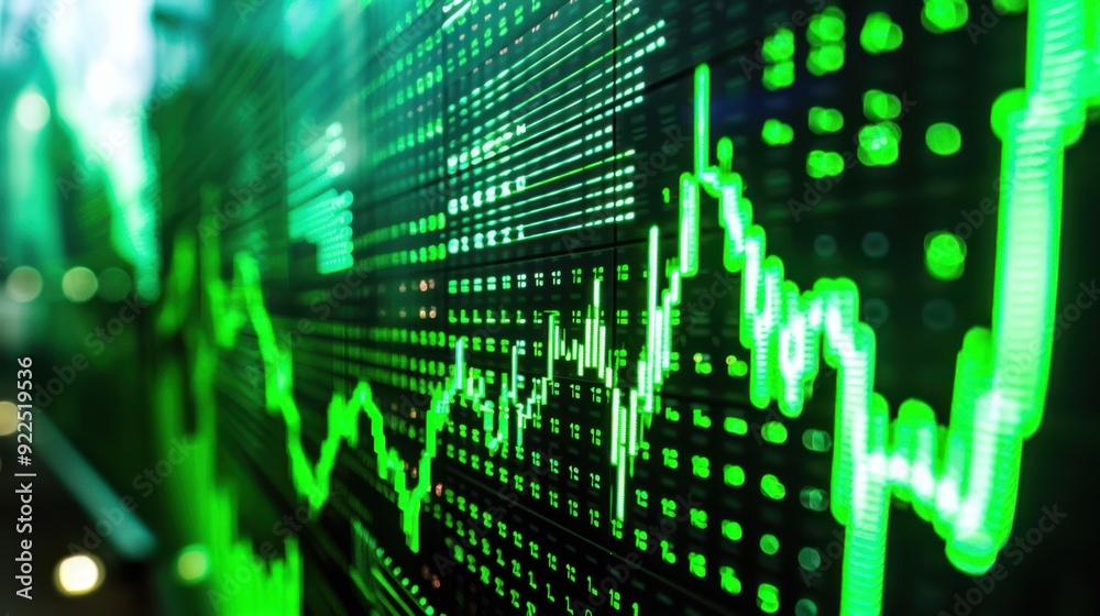 The green stock market chart The green stock market chart