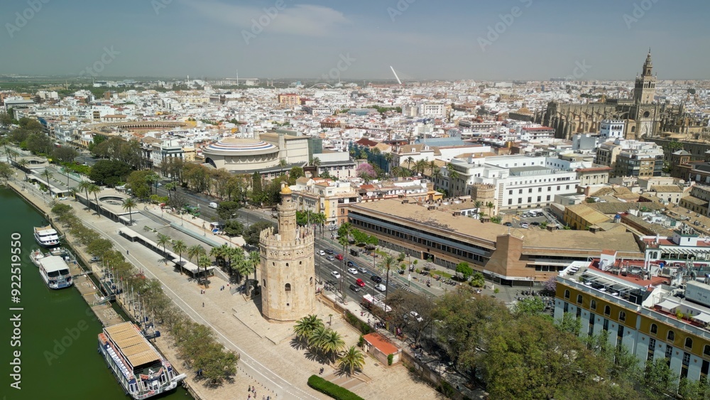Fototapeta premium Aerial view of Sevilla, Andalusia. Southern Spain