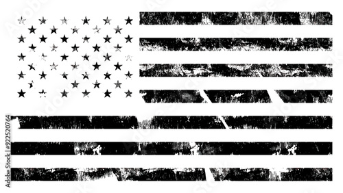 Grunge USA flag. Distressed American flag