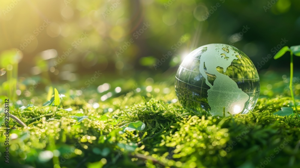 Globe with carbon tax reduction concept overlay