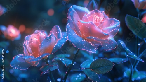 Technological Blooms: Smart Garden with Holographic Rose Petals