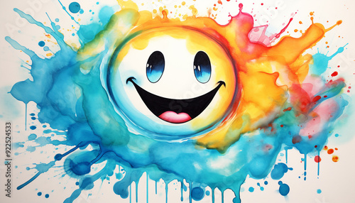 smile water color image