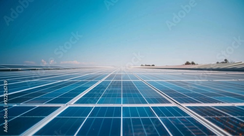 Wallpaper Mural Solar panels on a rooftop under clear sky Torontodigital.ca