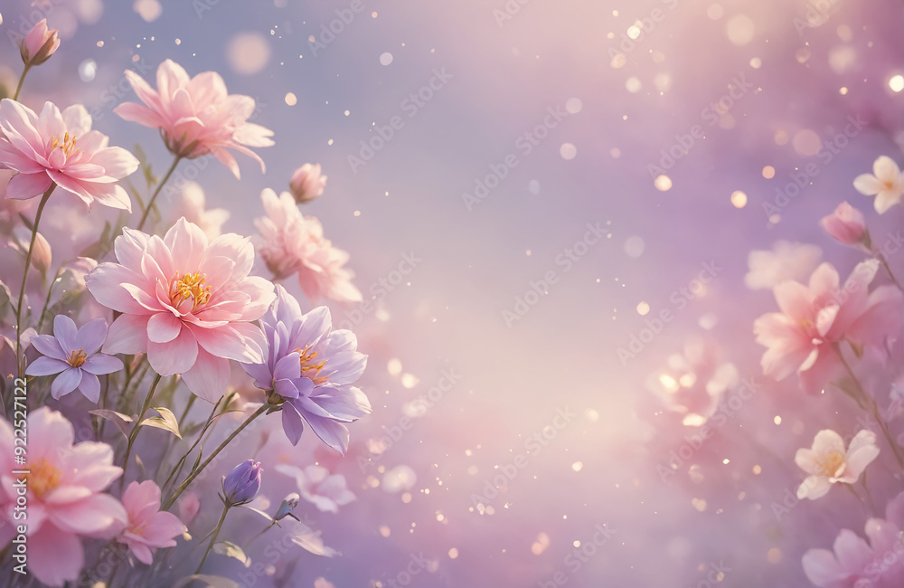 Obraz premium beautiful pastel colour flower and flower petals dreamy background