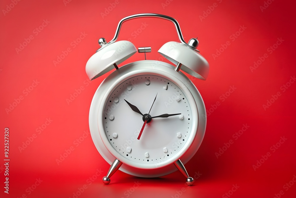 Retro alarm clock isolated on a red background
Retro alarm clock isolated on a red background