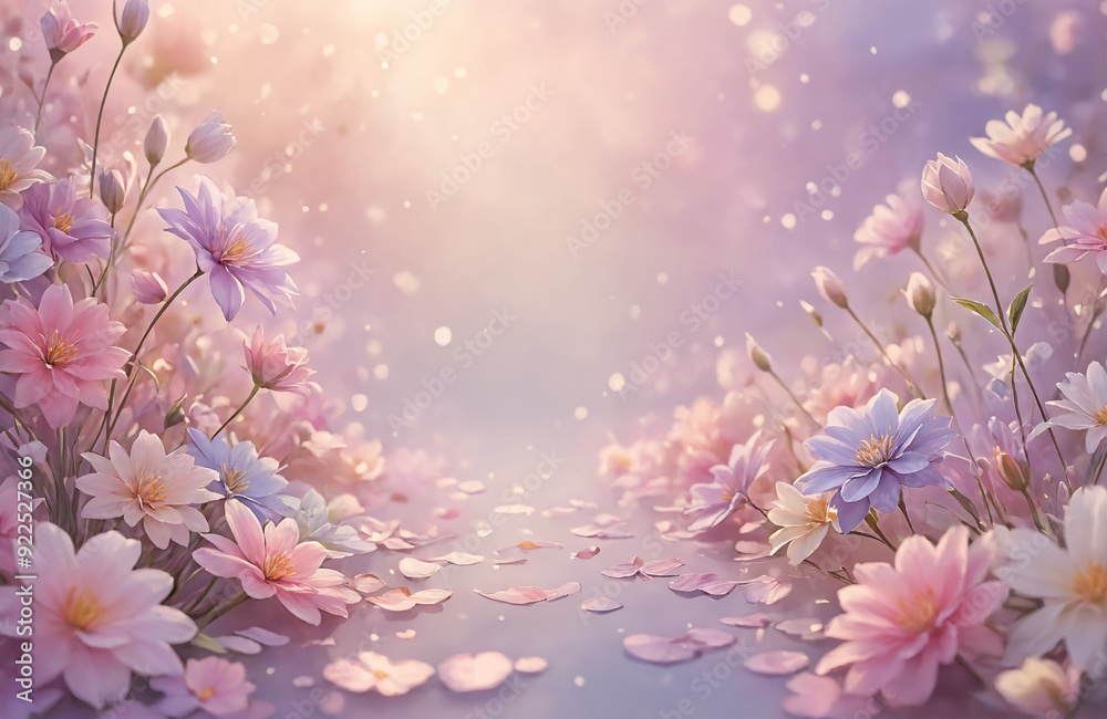 Fototapeta premium beautiful pastel colour flower and flower petals dreamy background