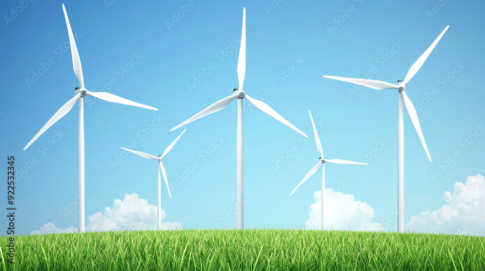 Wind Turbines on a Clear Day Wind Turbines on a Clear Day