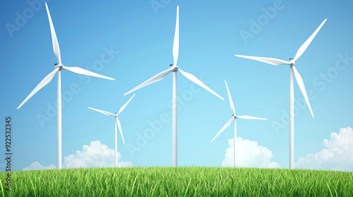 Wind Turbines on a Clear Day