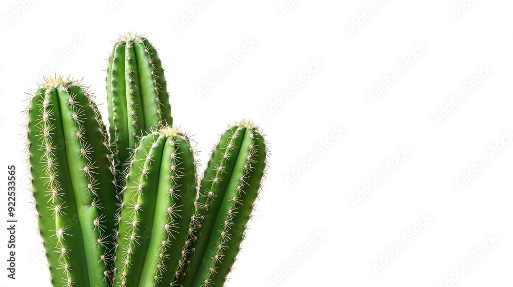 Close Up of Green Cacti Against a White Background Close Up of Green Cacti Against a White Background