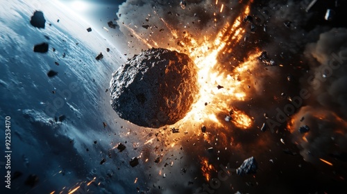 Asteroid Impact: A Spectacle of Cosmic Destruction