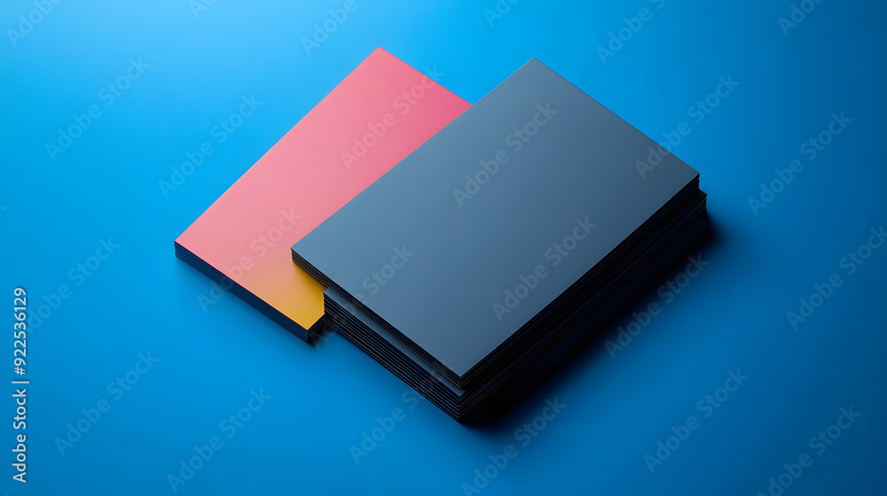 Business card on blue background with space for text Business card on blue background with space for text