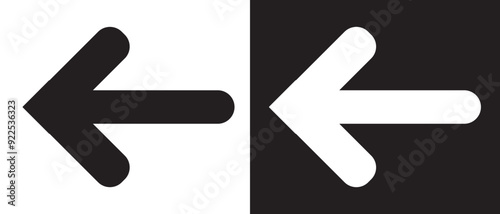 Back arrow previous, reply icon on a white background. Vector illustration.