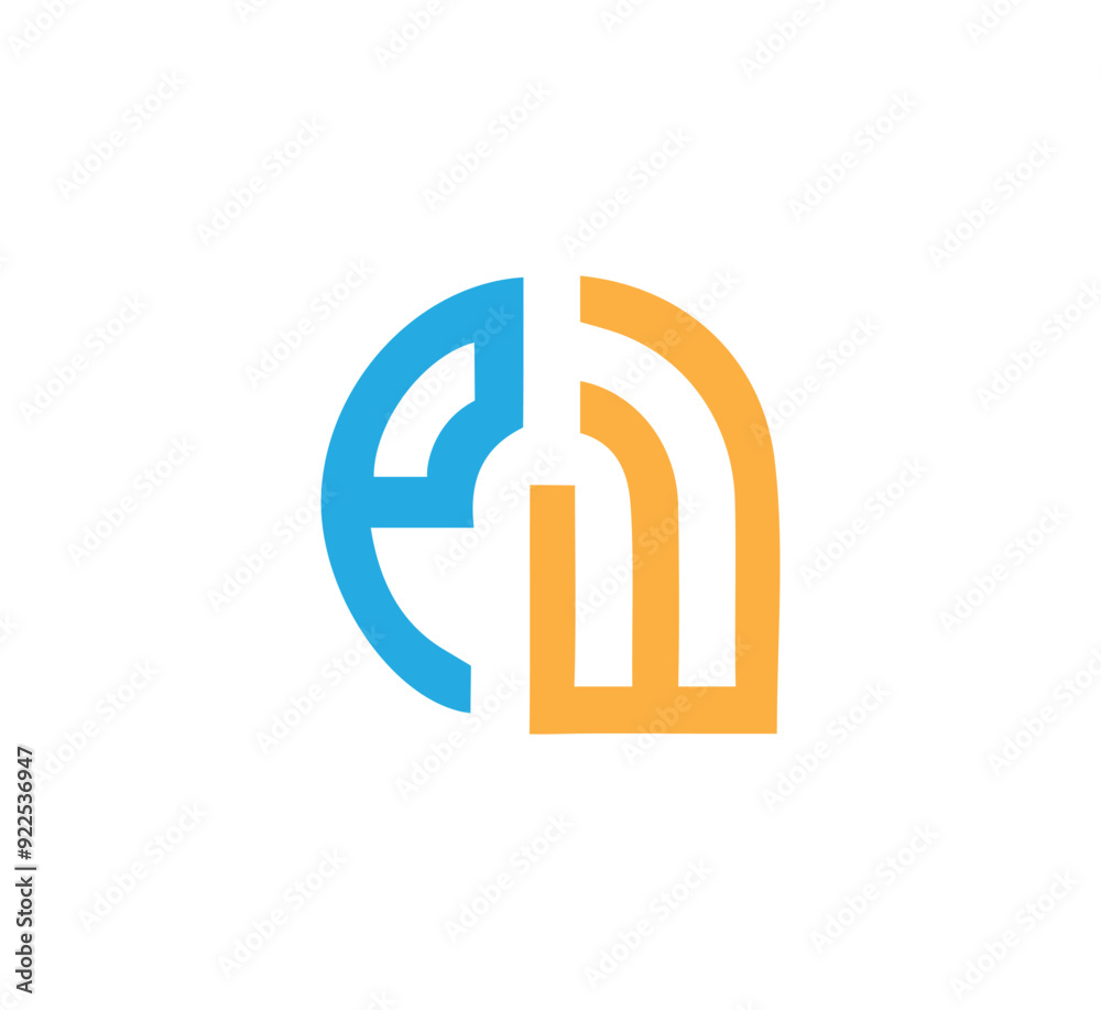 WP letter logo design vector template for business