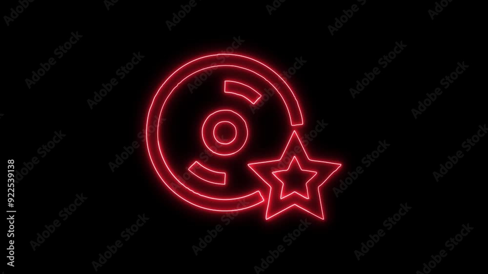 Good Movie Icon - 4K Animated Design with Linear Symbol on Black Background Good Movie Icon - 4K Animated Design with Linear Symbol on Black Background