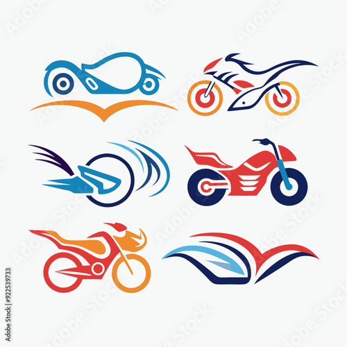 Motorcycle logos collection symbol designs for business (2)