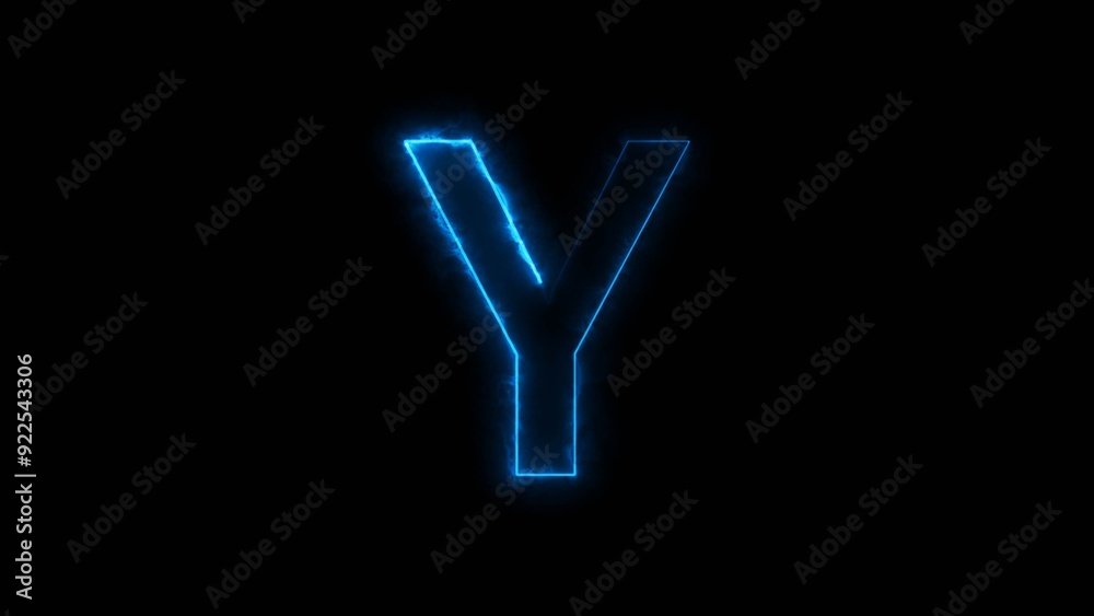 Blue Neon Energy Font Letter Symbol Illustration Background. Blue Neon Energy Font Letter Symbol Illustration Background.