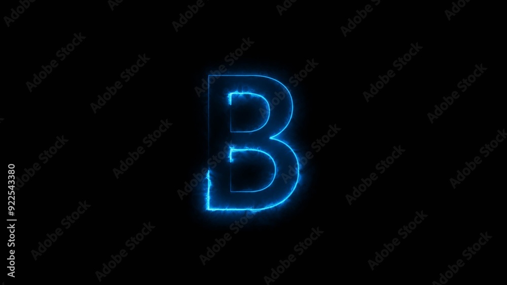 Blue Neon Energy Font Letter Symbol Illustration Background. Blue Neon Energy Font Letter Symbol Illustration Background.