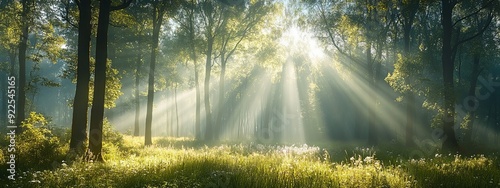 Capturing the mesmerizing beauty of a spring forest. Nature's beauty concept