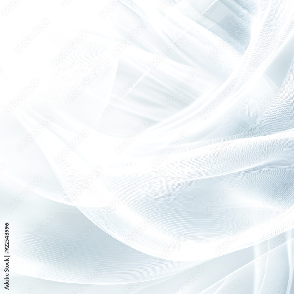 Obraz premium Abstract blue wave pattern with a gradient background and smooth curves, featuring digital design elements and a clean, bright appearance