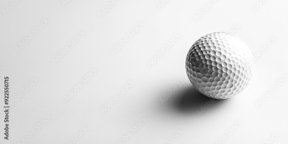 A minimalist image of a single golf ball on a white background. The shadow cast by the ball adds depth to the simple, clean composition
Concept: golf ball, minimalist design, white background A minimalist image of a single golf ball on a white background. The shadow cast by the ball adds depth to the simple, clean composition
Concept: golf ball, minimalist design, white background